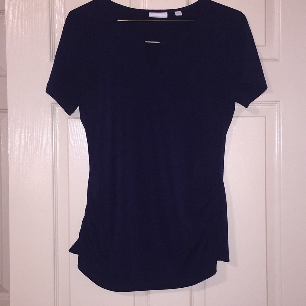 a cute dress shirt dark blue